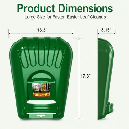 Gardzen Plastic Large Leaf Scoop Hand Rakes - style: Scoops