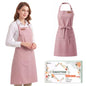 CAKETIME Colorful Aprons Made by Silicone Coated Polyester Fabric Waterproof Oilproof for Women Cooking Funny Gifts - color: Pink