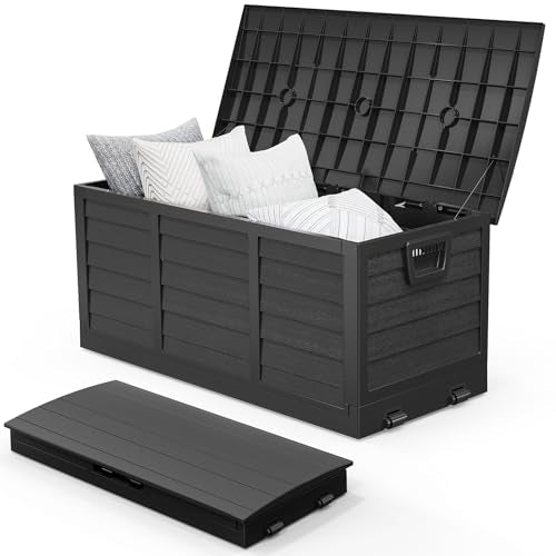 VINGLI 75 Gallon collapsible Outdoor Storage Box - color: Full Black
