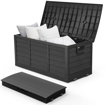 VINGLI 75 Gallon collapsible Outdoor Storage Box - color: Full Black
