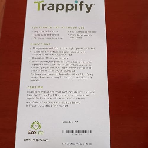 Trappify Gnat Traps for House Indoor and Outdoor | Fruit Fly Trap 12 Pack