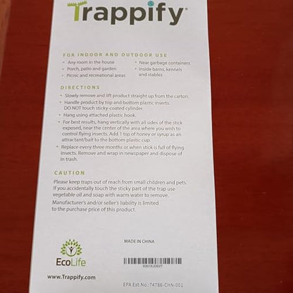 Trappify Gnat Traps for House Indoor and Outdoor | Fruit Fly Trap 12 Pack
