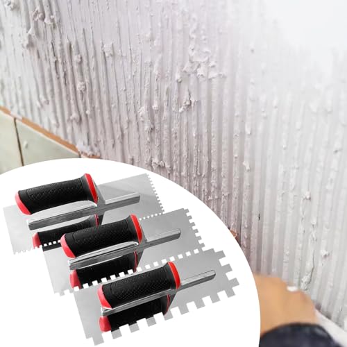 Tile Tools Square-Notched Trowel Set,3 PCS Grout & Margin Trowel