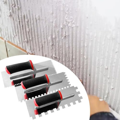 Tile Tools Square-Notched Trowel Set,3 PCS Grout & Margin Trowel
