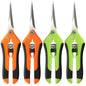4 Pack Pruning Shears 6.5 Inch Stainless Steel Garden Scissors - color: Orange Green