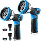 Garden Hose Nozzle High Pressure Leak Proof Spray Water Hose Nozzle Sprayer - color: Blue&Blue