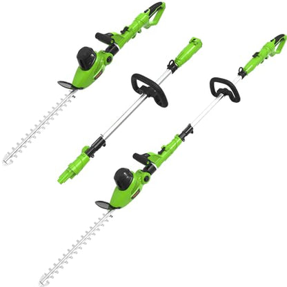 GARCARE 2 in 1 Electric Pole Hedge Trimmer Corded 18 inch Blade 4.8Amp 600W - size: 2 in 1 - 18 inch