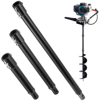 3 Auger Extension Bits 3/4in Shaft, 7.7/11.4/19.3in Bars for Earth Drilling - color: Regular version