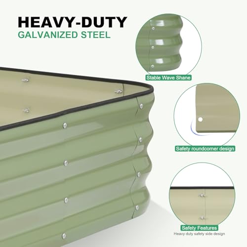 1MORE Raised Garden Bed,4 in 1 Modular Planter Raised Bed,5x3x1ft,Green-1Pk - color: Green, size: 1pack-5X3X1