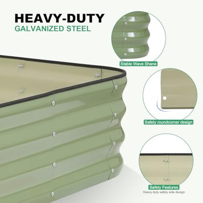 1MORE Raised Garden Bed,4 in 1 Modular Planter Raised Bed,5x3x1ft,Green-1Pk - color: Green, size: 1pack-5X3X1