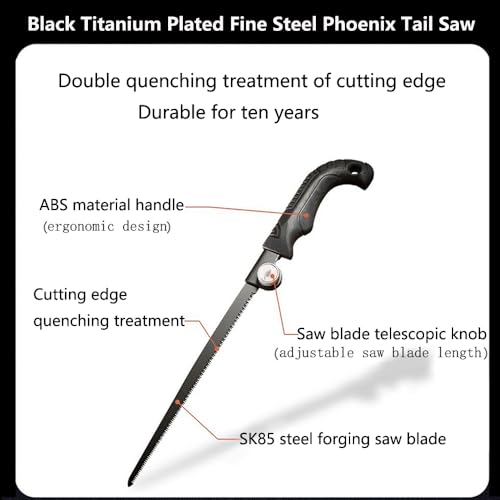 Hand Saw with Sheath, Retractable Blade for Gardening Camping