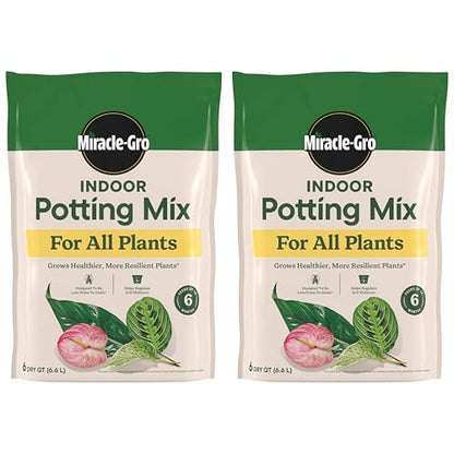 Miracle-Gro Indoor Plant Grow, Feed & Protect Houseplant Care Bundle - size: 6 qt (2-Pack)