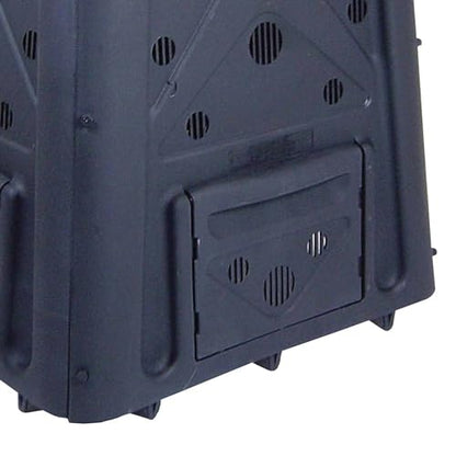 Redmon Outdoor Compost Bin with Lift Off Lid, 65 Gallon, Black