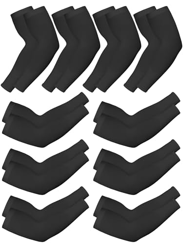 Boao 10 Pcs UV Arm Sleeves Tattoo Cover - color: Fresh Black, size: Medium