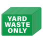 10 Pack Yard Waste Only Stickers for Trash Cans 10 × 7 Inches