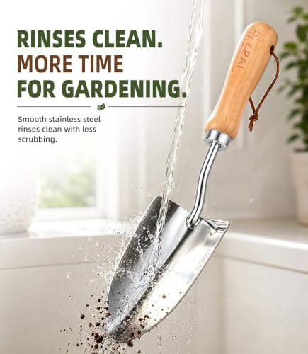 Garden Trowel, Heavy Duty 2mm Stainless Steel Hand Shovel