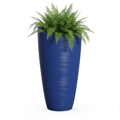 Mayne Modesto 42in Tall Round Modern Planter, Neptune Blue - color: Neptune Blue, size: 42 Inch