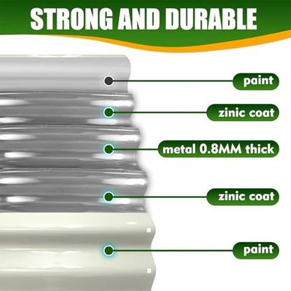 TBMLC 17" Tall,48" Diameter Elevated Round Metal Raised Garden Bed White - color: White, size: 4FT Diameter