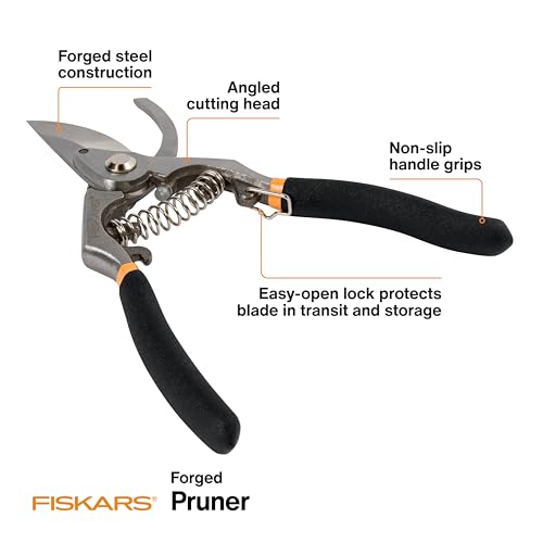 Fiskars Forged Steel Bypass Pruner, 3/4" Cut Capacity Garden Clippers - style: Deluxe Pruner