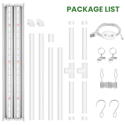Wolezek 2FT T5 Grow Lights for Seed Starting with Timer, 32W Full Spectrum