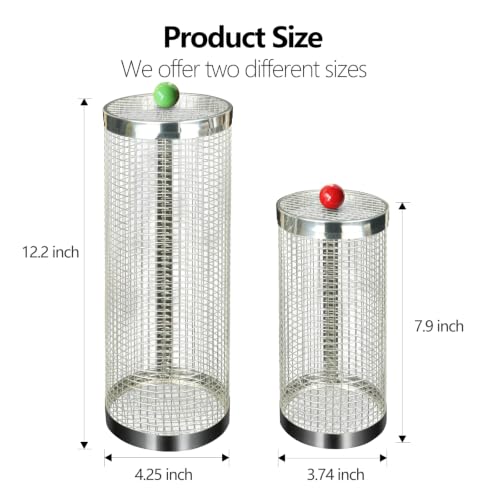 4PCS Underground Worm Composting Bin, Small Round Metal Stainless Steel