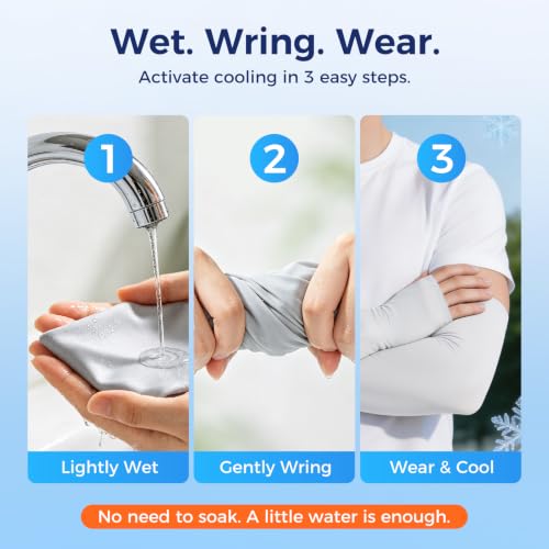 Arm Sleeves for Men Women PCM Cooling UPF 50+ Sun Protection UV Sleeves Thumb Holes Running Driving Fishing Golf - color: Grey, size: Small