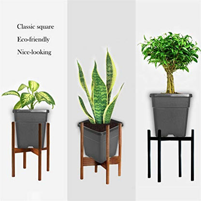 Square Nursery Pots Plant Pots Grow Pots Nursery Container for Planting Soil Plants 3.15 Gallon 10Pcs - color: Black, size: 3 Gallon