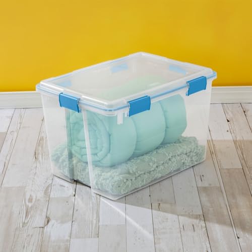 Sterilite Gasket Storage Box with Lids for Home & Office, 80 Quart, 4-Pack - size: 80 Quart, style: 4 Pack