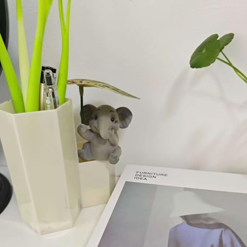 Elephant Figurine Garden Decor Resin Animal Ornaments