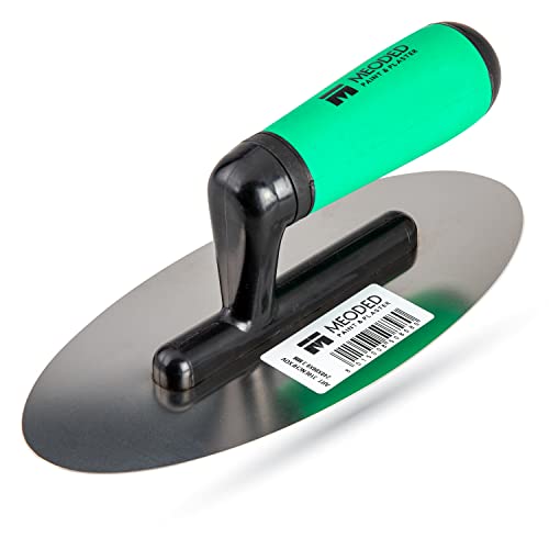Stainless Steel Plaster Trowel, (9x4inch) Venetian Plaster Trowel, Plaster Tool, Oval Flexible 240x100mm, Meoded Paint & Plaster - size: 240x100mm oval