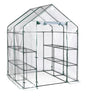 Miracle-Gro Walk-in Greenhouse, Removable Shelves, Transparent, 4'8" Square - size: 4'8" x 4'8" x 6'5" - Translucent