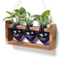 Plant Terrarium Propagation Stations Hydroponics - color: Blue(Faith Hope Love)