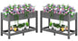 SERWALL Raised Garden Bed with Legs Set of 2-Gray - color: Gray, size: 2 pack