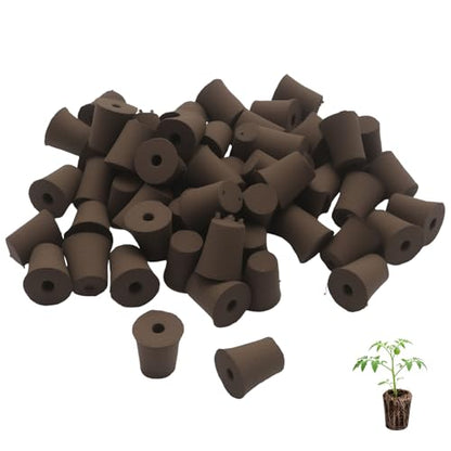 60Pack Grow Sponges, Seed Starter Plugs for Seeds and Cuttings, Suitable for Hydroponic Systems and Soil Cultivation for Indoor and Outdoor Plant Rooting Herbs Vegetables Cultivation Planting Sponges