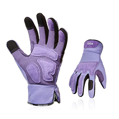 Vgo... Gardening Gloves Ladies,Safety Work Gloves,Touchscreen(Size M,Purple,SL7471) - color: Purple, size: Medium