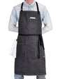 Black Denim Apron with Pockets & Towel Loop for Men Women - color: Black Denim -2