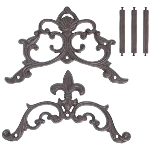 Cast Iron Garden Hose Holder, Sturday Wall Mount Hose Storage (Brown)