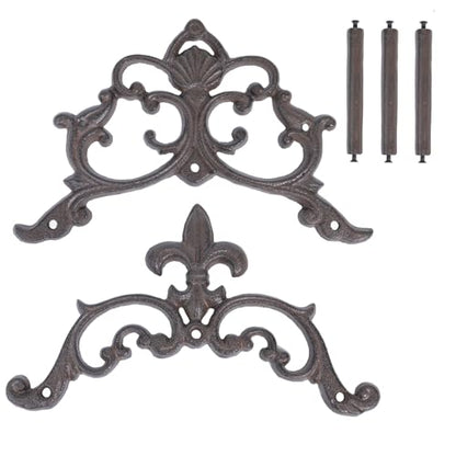 Cast Iron Garden Hose Holder, Sturday Wall Mount Hose Storage (Brown)