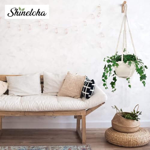 Macrame Plant Hanger Large for 12 inch Pot, Large Plant Hanger - color: Beige