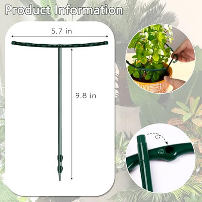 Mwellewm Plant Stakes Small Plant Supports for Indoor Plants Holder Sticks - size: 5.7 x 9.8inch