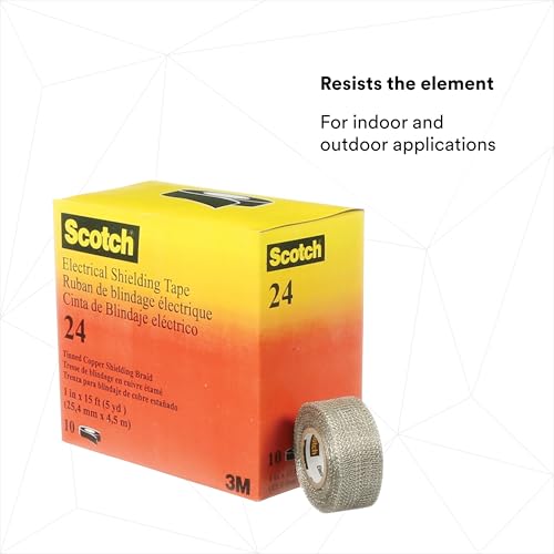 3M Scotch Electrical Shielding Tape 24, 1 in x 15 ft, 1 Roll