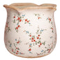 Ceramic Pots for Plants, French Country Flower Pot & Vase with Drainage - color: Small Red Blooms