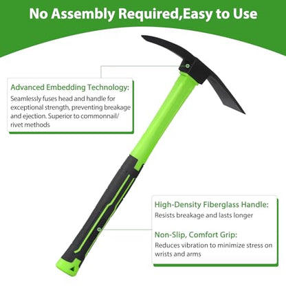 15inch Gardening Pick Durable and Comfortable Handle Garden Tool for Flower Work