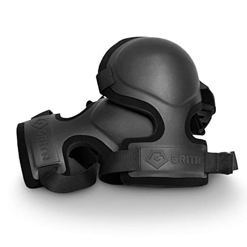 GRITR Tactical Knee Pads - Heavy Duty Professional Knee Protectors, Black - color: Black, size: Regular