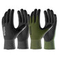 COOLJOB 2 Pairs Gardening Gloves for Men, Breathable Rubber Coated, Large - color: Black & Green (Latex), size: Large (Pack of 2)