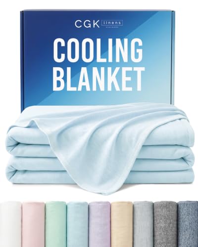 Cooling Blanket for Hot Sleepers - Cold Blanket Queen - Light Blue, 90 x 90 - color: 06 - Baby Blue, size: Full / Queen (90" x 90")