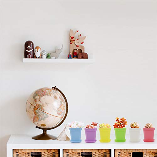 30Pcs 3" Plants Nursery Pot with 30 Saucers Multi Color, Square Plant Pots - color: Multicolor