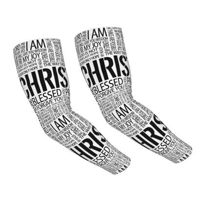 Religious Arm Sleeve Christ Jesus Ice Silk Guards Sun Protection Breathable for Outdoor Gardening Gardens - color: Christ Jesus 17