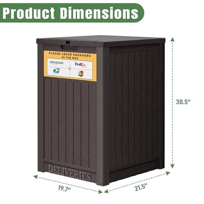 Package Delivery Box for Outside, Brown - color: 021 Brown