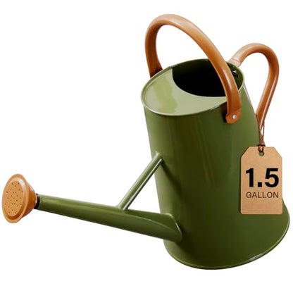 Watering Can for Outdoor&Indoor Plants，1.5 Gallon，Dark Green - color: Dark Green
